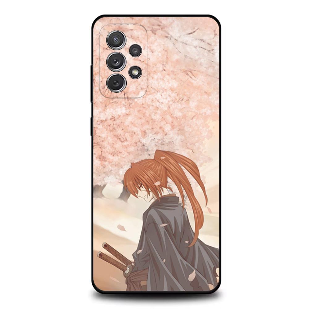 Cool Comics R_Rurouni Kenshin Phone Case For Samsung S25,S24,S21,S22,S23,S30,Ultra,S20,Plus,Fe,Lite,Note,10,9,5G Black Cover
