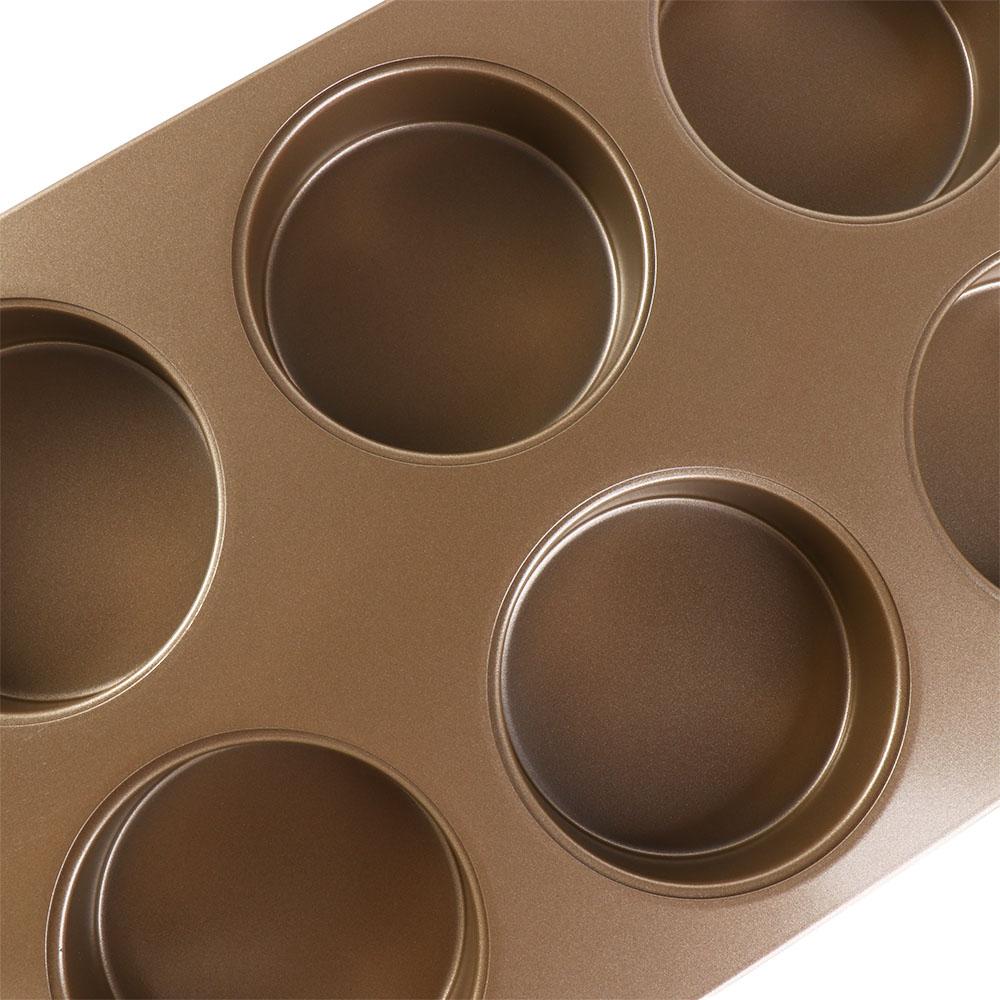 Non-stick Carbon Steel Easy To Release Home Muffin Tray Hamburger Bun Mold Loaf Pan Baking Tool