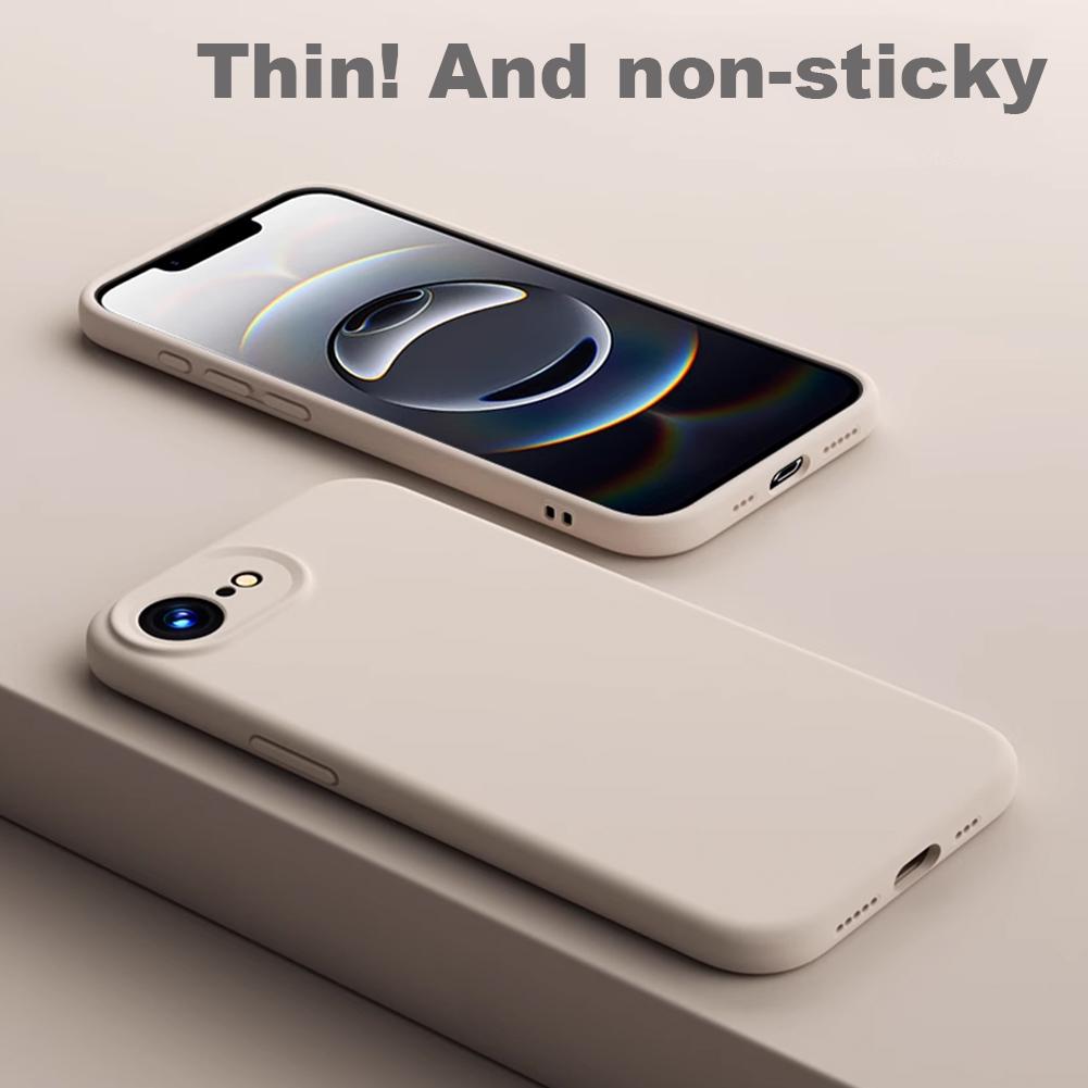 Für iPhone 16e Flüssigsilikonhülle Rutschfeste Handy-Schutzhülle Wasserdichte Leichte Handyhülle Ultradünne Handy-Rückseite