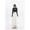 Korean Style Narrow Wide-Leg Jeans for Women Spring Autumn 2024 New Loose Slimming Casual Versatile Straight-Leg Floor-Length Pants