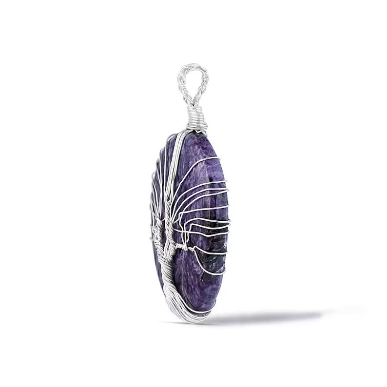 Charoite Pendant Top Quality Gemstone Pendant 925 Sterling Silver Pendant