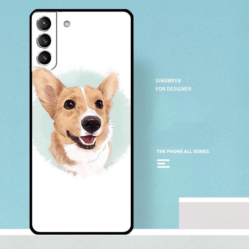 

Cartoon Corgi Dog Case For Samsung Galaxy S25 Ultra S25 FE S20 S21 S22 S23 Plus S9 S10 S24 Ultra Phone Cover Galaxy S22Ultra