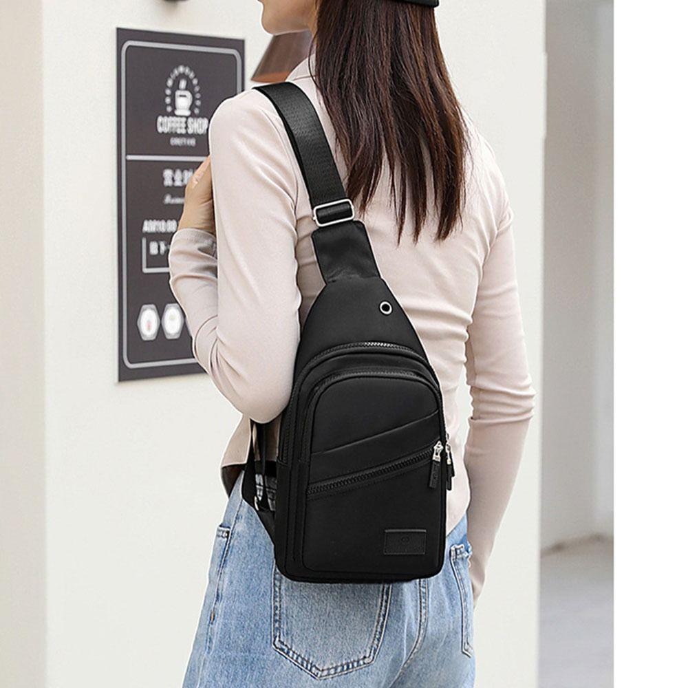 Casual Polyester Women Chest Bag Fanny Pack Water Proof Sport Shoulder Sling Backpack Lightweight Chest Shoulder Bag