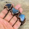 Labradorite Bracelet Electroformed Copper Bracelet Adjustable Chain Bracelet Handmade Heart Bracelet Gemstone Copper Jewelry Engagement Gift