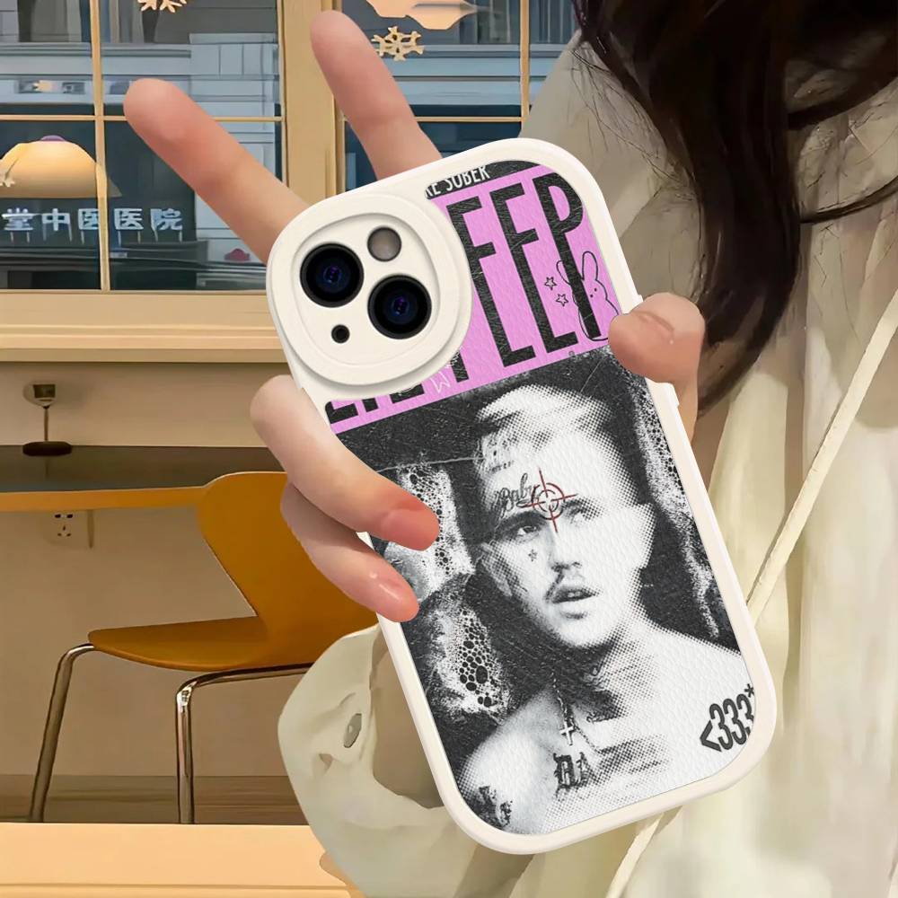 Singer Rapper L-Lil Peep Phone Case For IPhone 16 15 14 13 12 11 Pro Max Plus Leather Cover