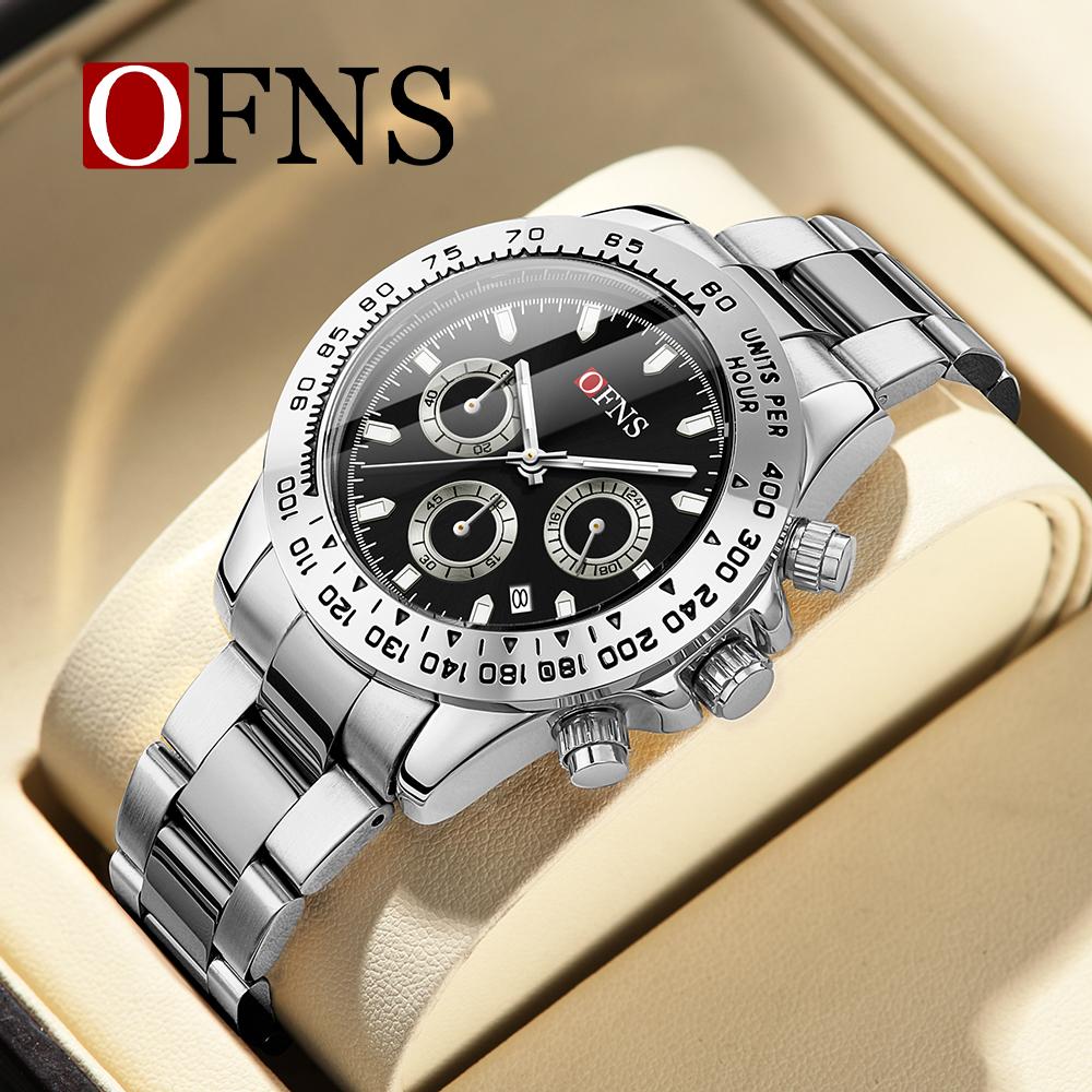 Fashion Men Watch Luminous Waterproof Chronograph Date Man Wristwatch Big Dial Stainless Steel Quartz Analog Watches Reloj