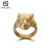 High Quality Domineering Leopard Ring for Men Hip Hop Stainless Steel Animal Charm Figner Ring Gold Color Gift Trendy Jewelry