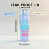 1PC Teacher Mode On Sun Design 750ml Color Plastic Sports Water Bottle Leakproof Flip Straw Lid Suitable for Sports Office Home Use