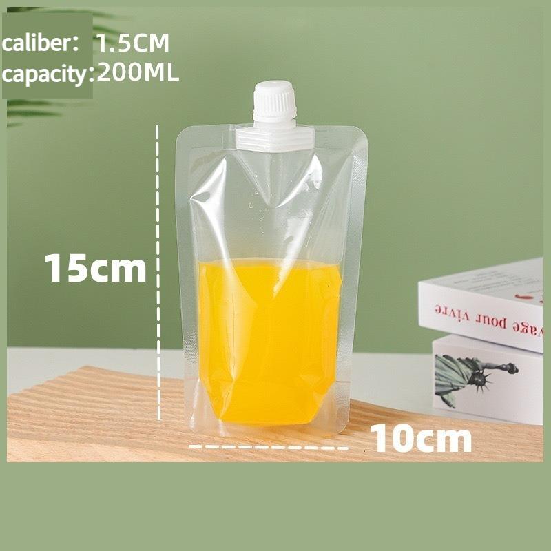 Transparent Self-supporting Suction Nozzle Bag Beverage Soybean Milk Coffee Pouch Disposable Explosion Proof and Leak Proof Sealing Packaging Bags