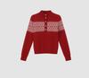 2026 Fair Isle Design Women's Wool Pullover - Skin-friendly, Warm Half-high Neck for Spring & Autumn