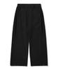 TRILLION Side Pleat Snap Button Wide Slacks (Black)