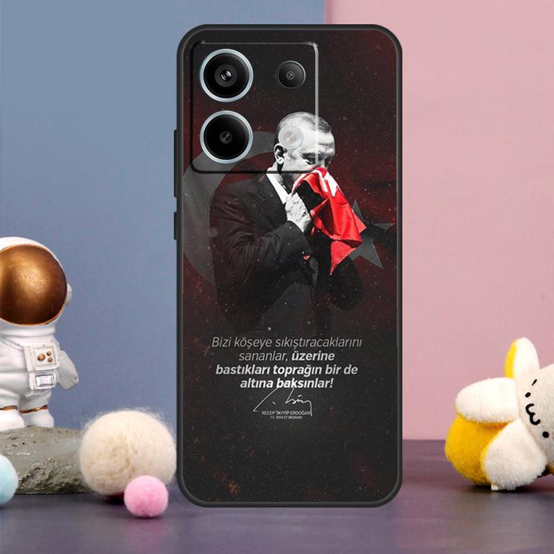 

President Turkey Recep Tayyip Erdogan Cover For Xiaomi Redmi Note 13 12 11 9 10 Pro 12S 11S 10S 9S Redmi 13 12 10C 12C 13C Case Redmi Note 13ProPlus