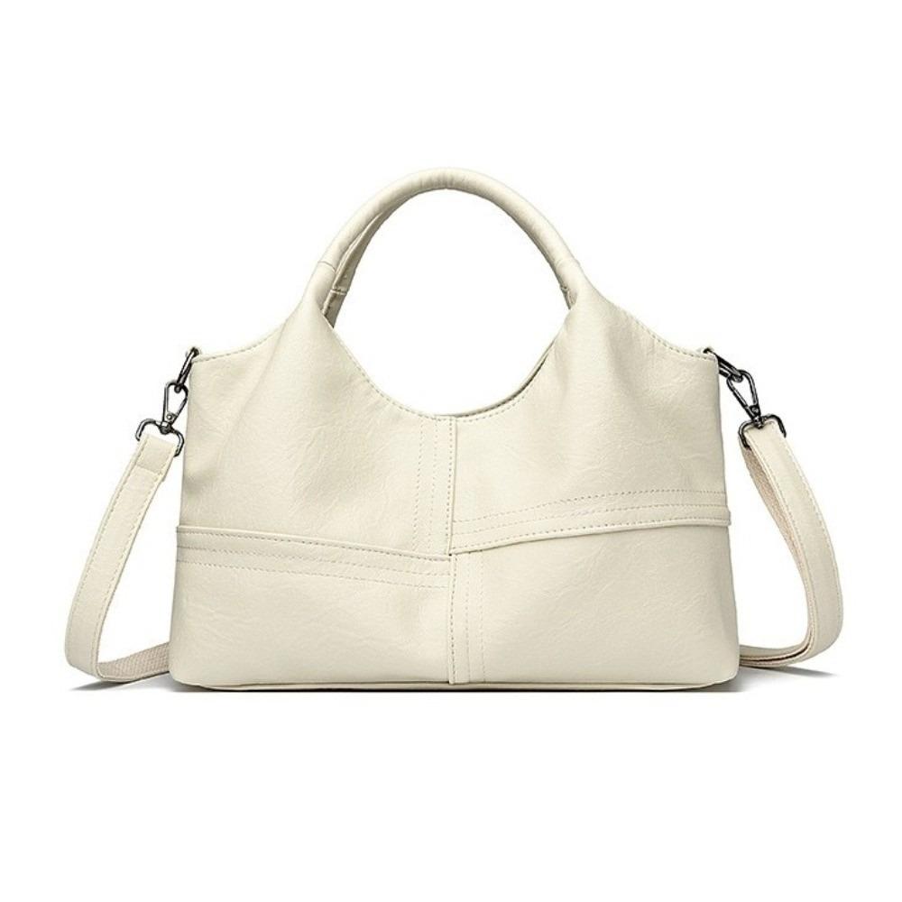Elegant Soft Leather Crossbody Bag Multi-Compartment Large Capacity Shoulder Bag Handle Messenger Bag Female
