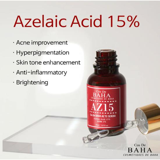 Cos De BAHA Azelaic Acid AZ 10% Serum, AZ 15% Serum 30ml, AZ 20% Cream 50ml (11 Options)