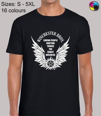 Menschen retten Dinge jagen Winchester Übernatürliche Brüder Herren T-Shirt