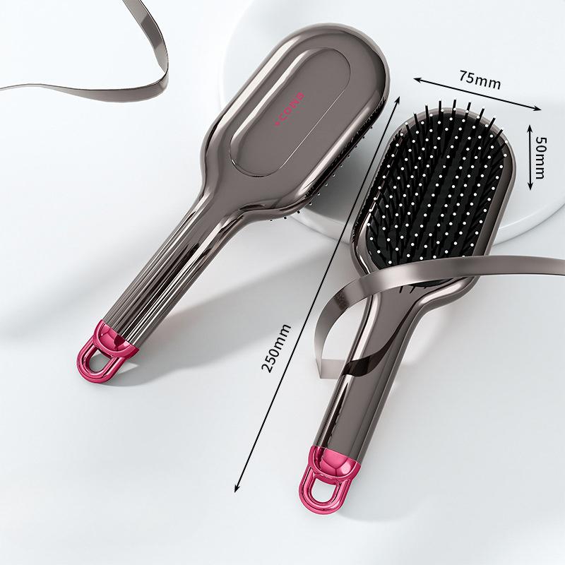 

Air Cushion Comb Air Bag Comb Long Hair Massage Scalp Electroplated Styling Comb Fluffy Household Comb 1pc сірий