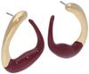 Skagen LIQUID METAL Gold Tone Stainless Steel Drop Earrings Dipped in Cranberry SKJ1766710 Women's Enamel,