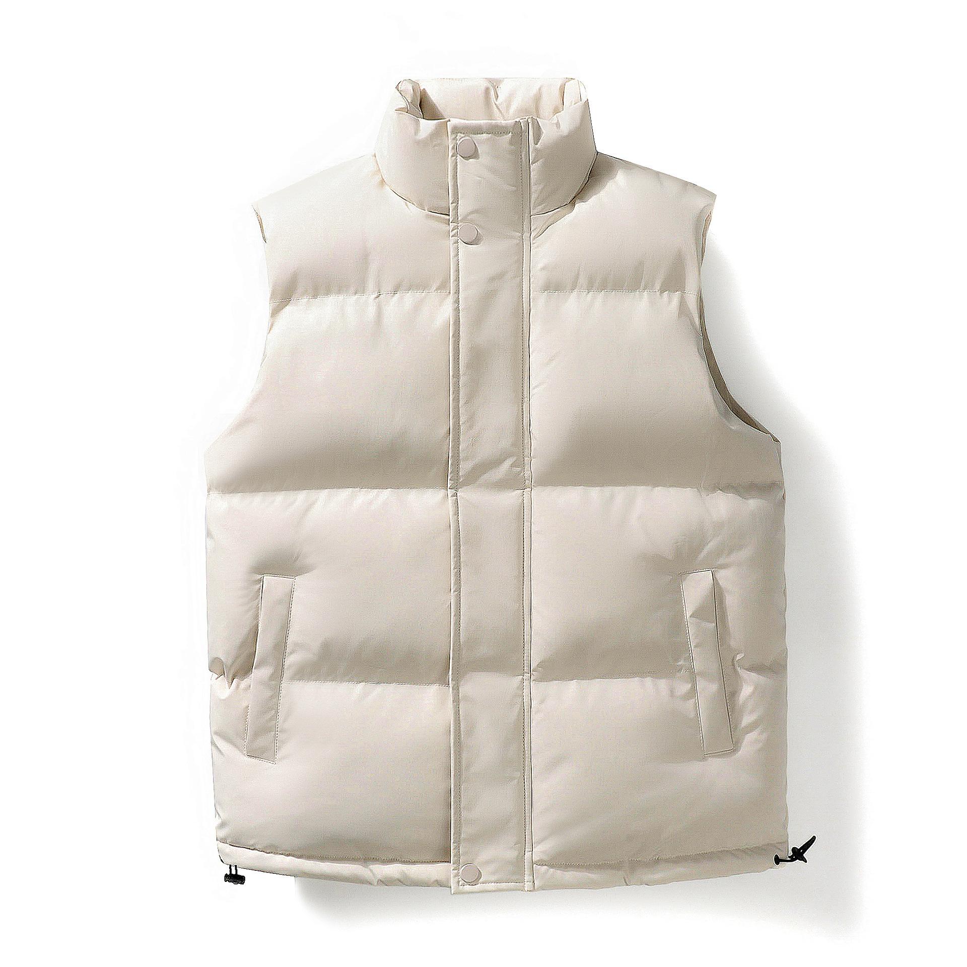 

Large size vest winter loose casual padded jacket flow couple thickened warm vest jacket M