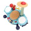 Toddler Drum Set Electronic Multifunctional Safe Bright Color Baby Instruments with Microphone for Kids Toy Gift