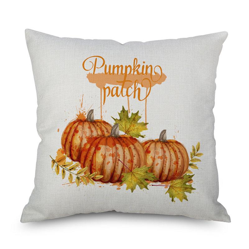 Thanksgiving Throw Pumpkin Pillow Cover Pillowcase Decorative Sofa Cover Cushion