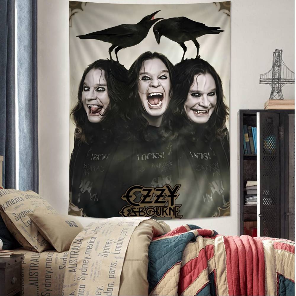 Rock Singer Ozzy Osbourne Anime Tapestry Art Science Fiction Room Home Decor Wall Art Decor