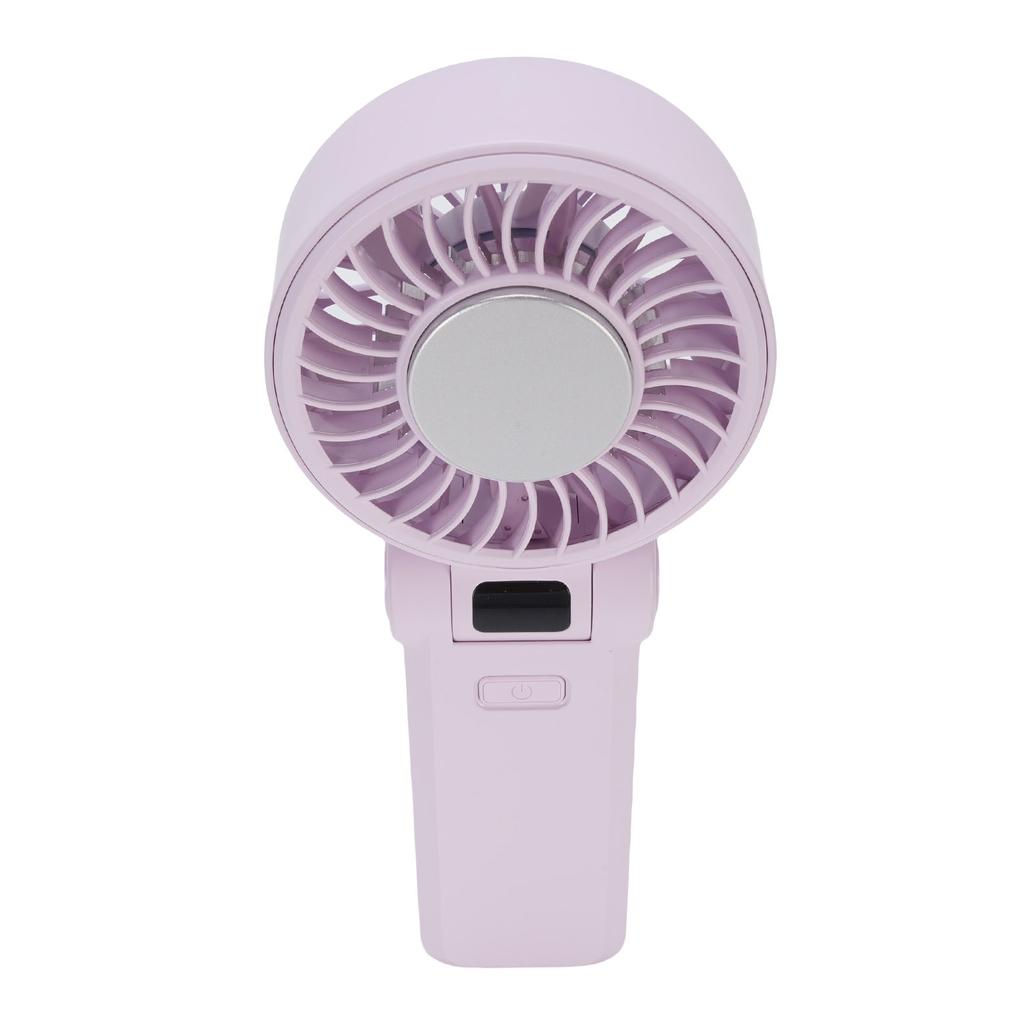 Foldable Handheld Fan 5 Speed Digital Display Quiet   Lasting Running   Fan with Lanyard for Daily Use Outdoor