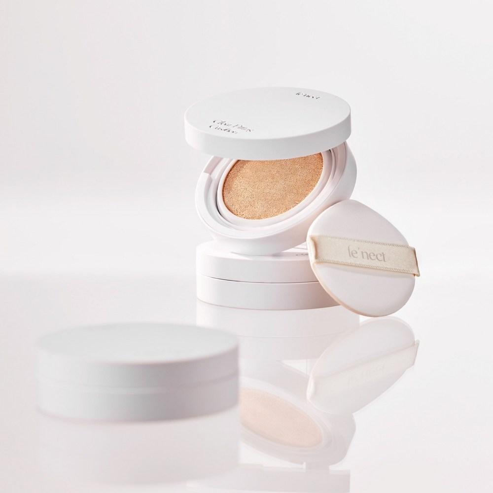 Lenect Clear Fitting Cushion 01 Porcelain No. 17-19 Semi-matte Cushion, 1 Piece