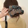 Chic 2025 Retro Striped Fabric Scrunchie: Lazy Ponytail & Bun Hair Tie Headband.