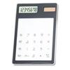 Solar Powered Calculator Touch Screen 8 Digit LCD Display Portable Transparent Calculator for Office