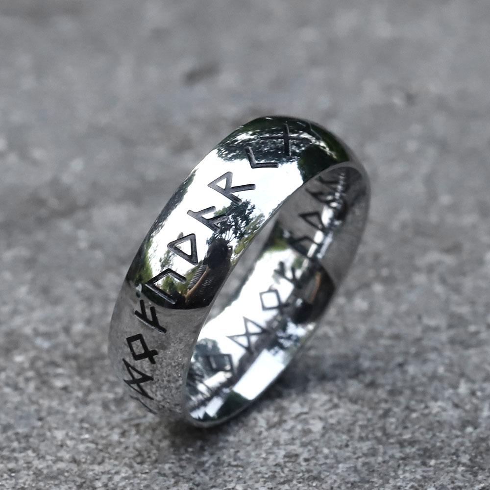 2023 Neuer 316L Edelstahl Wikinger Rotierender Ketten Runen Ring Für Männer retro Amulett Schmuck Geschenk kostenloser Versand