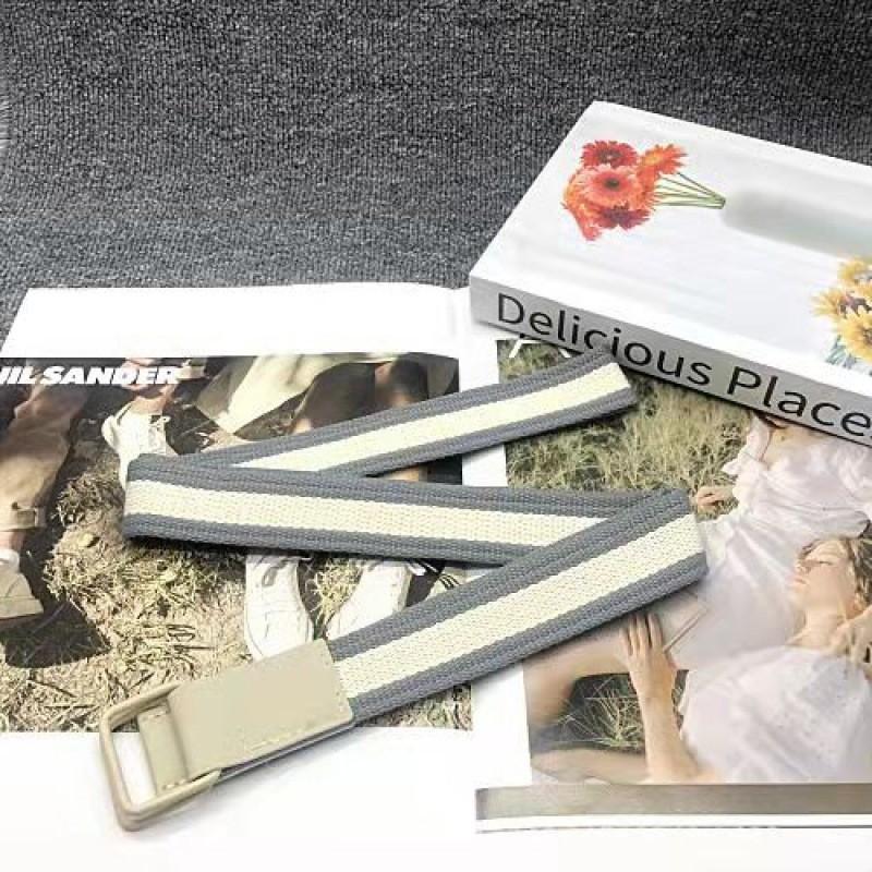 

Fashionforward Womens Canvas Belt In Stylish Dual Ring Design For Every Occasion Summer Gray White