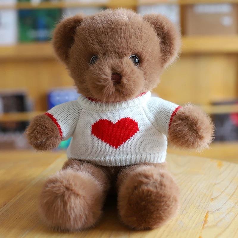 Pullover Bär Plüschtier Puppe Maschine Stoffpuppe Umarmungsbär Puppe Kinderspielzeug Geburtstagsgeschenk