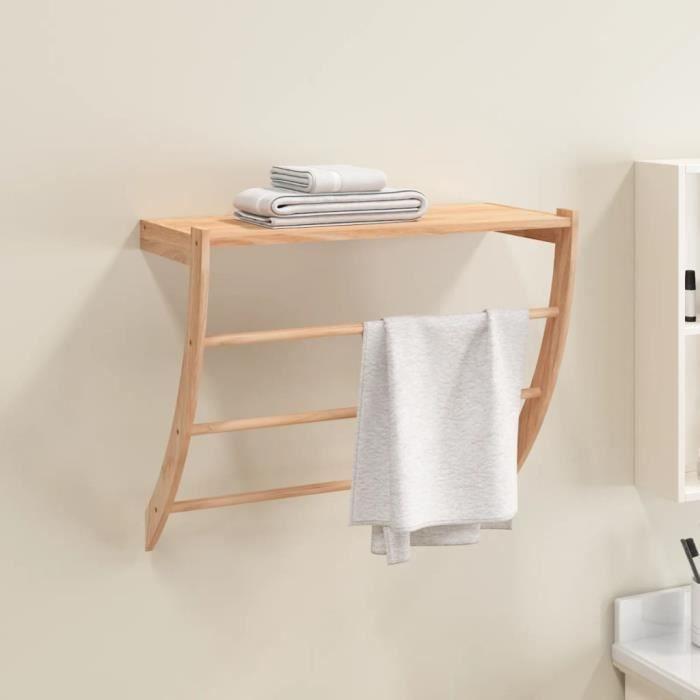 VidaXL Towel Rack 60x25.5x49 Cm Solid Walnut Wood 350374