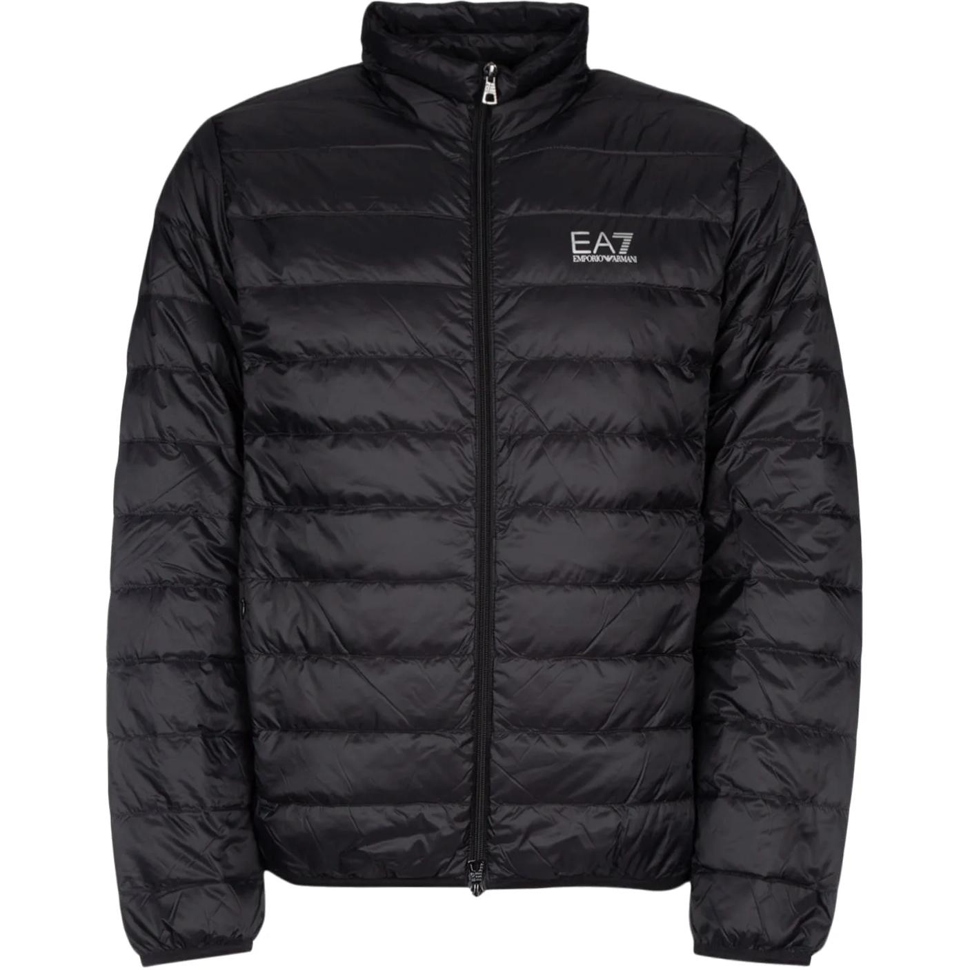 

Emporio Armani EA7 Однотонная куртка на молнии с длинным рукавом и логотипом Мужские куртки Угольный 8NPB23-PNGPZ-1200 M