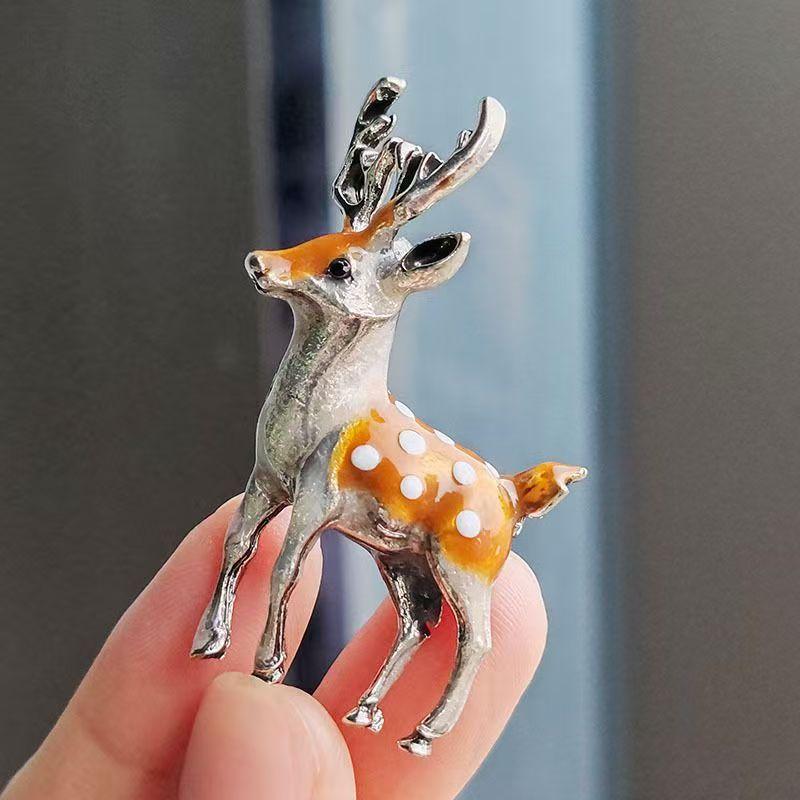 Broche Elk Mignon Texturée Mode Trois Dimensions Accessoires