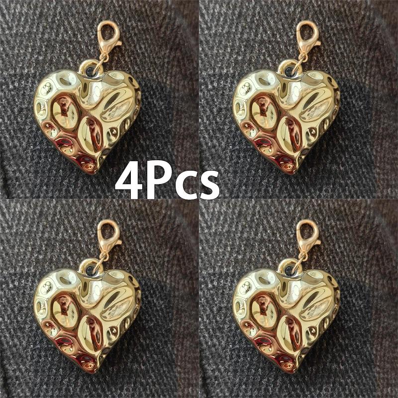 4Pcs/6Pcs Premium Butterfly Shoe Charms Gold Pearl Heart ShoeLace Decoration Buckles Shoe Laces Charms for Sneakers Decorations