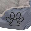Lit pour chiens - vidaXL - Taille L - Gris - Rembourré - Antidérapant