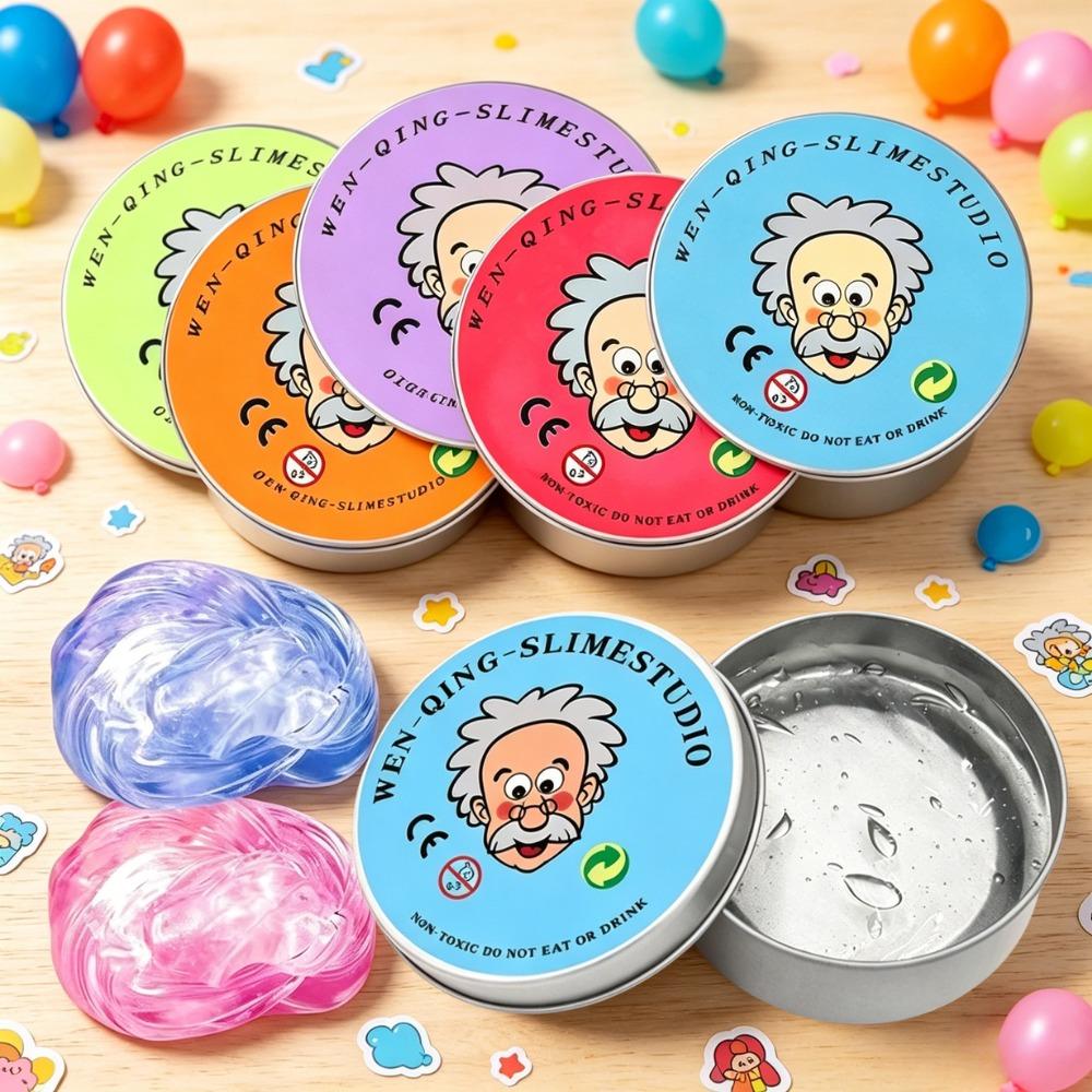 Topmix Green Putty Liquid Crystal Bouncy Slime Toy Set Kid Safe Mud Stress Relief Color Clay Shape Handmade Diy Handgum Playdough