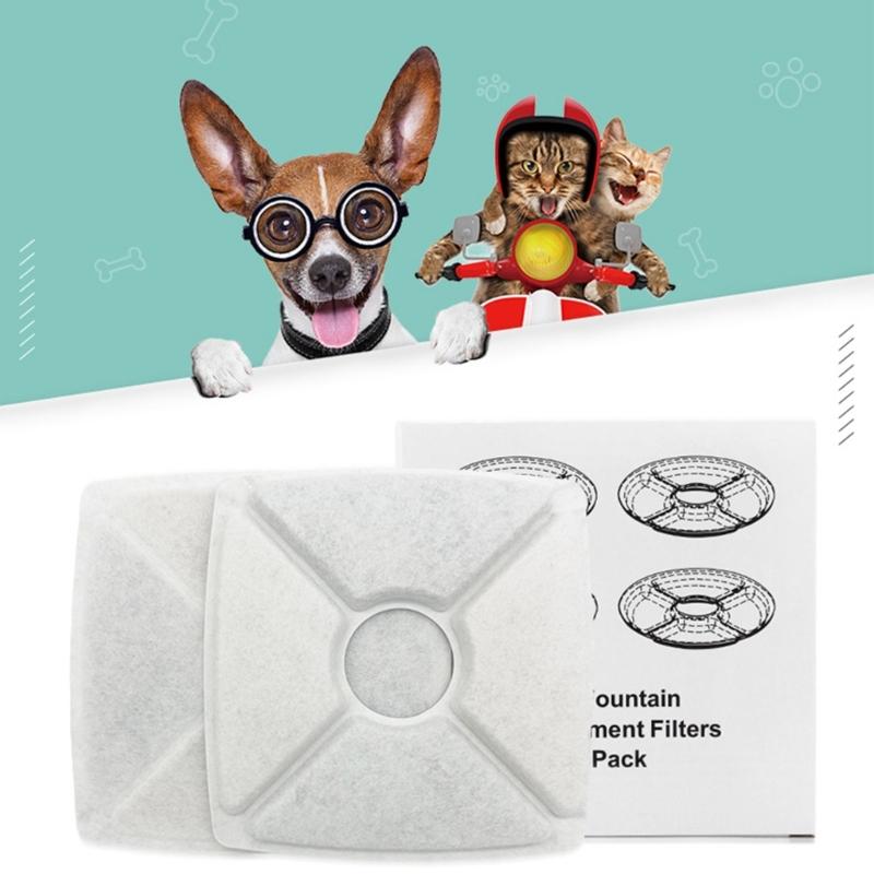 10 Pack Replacement Filters For Pet Fountain Unique Square Double Filtration Double Filtration Replacement