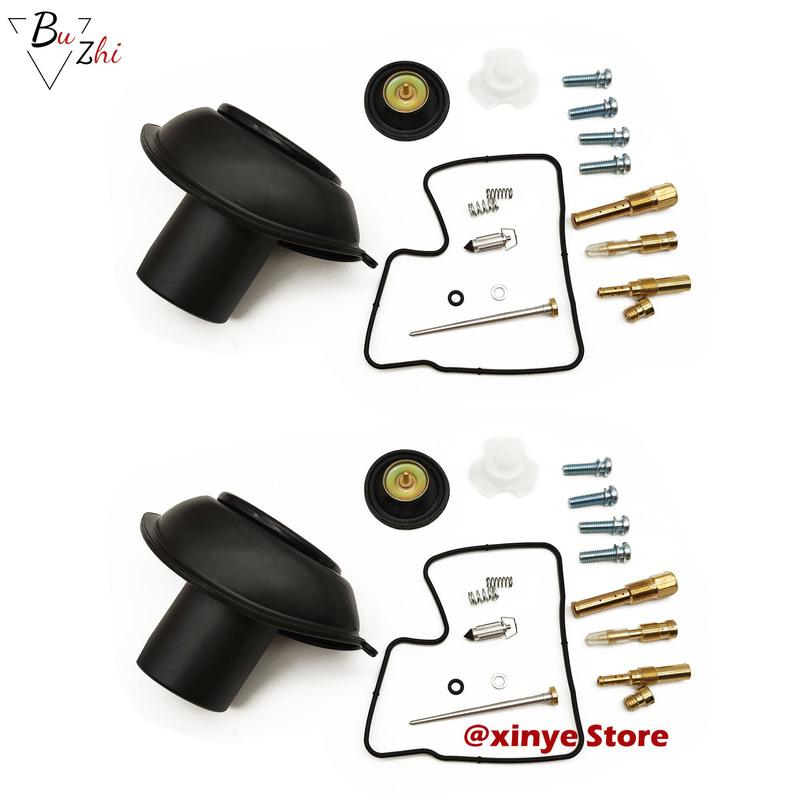 2sets Carburetor Rebuild Carb Repair Kit Diaphragm Vacuum Piston Air Cut Off Valve for Shadow VLX600 VT600C VT600CD XL 600 C CD