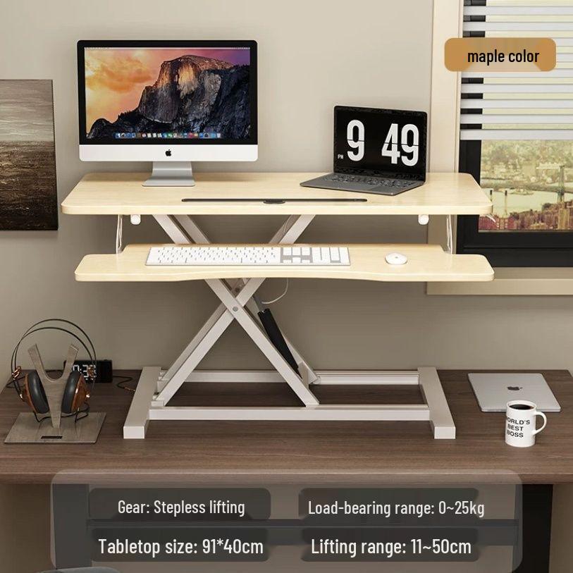 Hydraulic Pneumatic Standing Desk & Monitor Riser