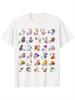 Russian Alphabet with Animals Russian Learning Cyrillic Design100 Cotton Summer Oneck Short Sleeve Printed Mens Tshirt