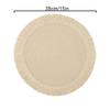 Tassel Paper Woven Placemat Solid Color Circular Lace Anti Slip Placemat Environmentally Friendly Coffee Dining Table Decor Mat