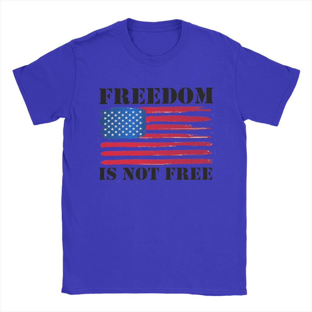 American Flag Freedom Is Not Free TShirt Summer Cotton T Shirts For Adult Casual Tee Shirt ShortSleeve Streetwear Clothing