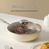 Velosan Pebble Series Non-stick Wok with Glass Lid