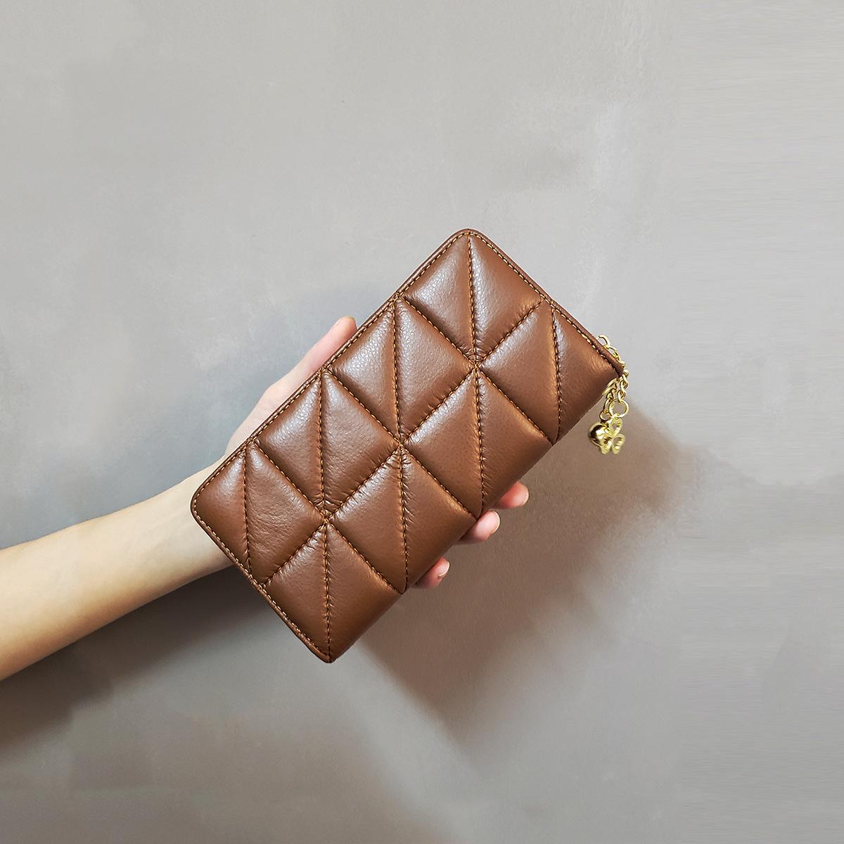 

Новый кошелек для женщин в европейском и американском стиле «Аргайл»: Компактный кошелек для монет, Длинная сумка для мобильного телефона, Держатель для карт с кисточкой