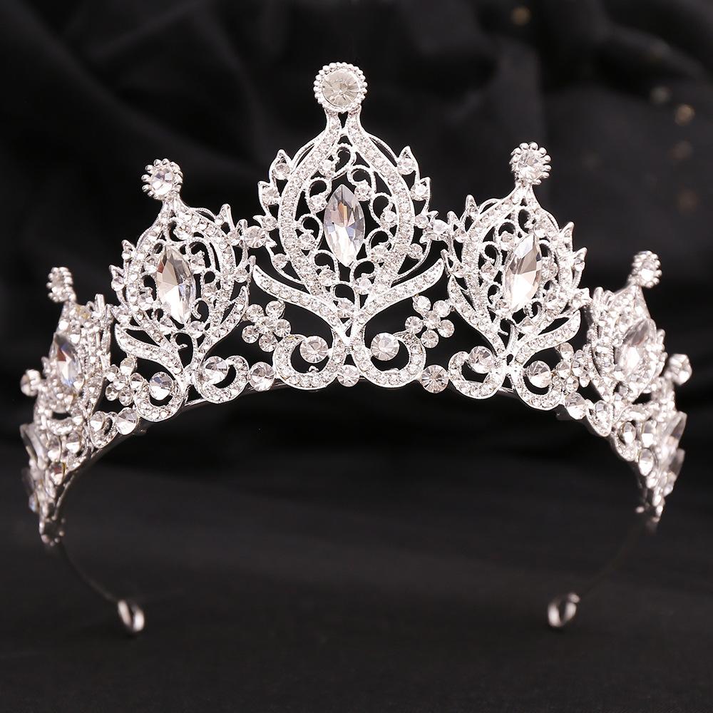 Nouvelle couronne de mariée en cristal, diadème, tempérament, alliage, accessoires de cheveux de mariage occidentaux