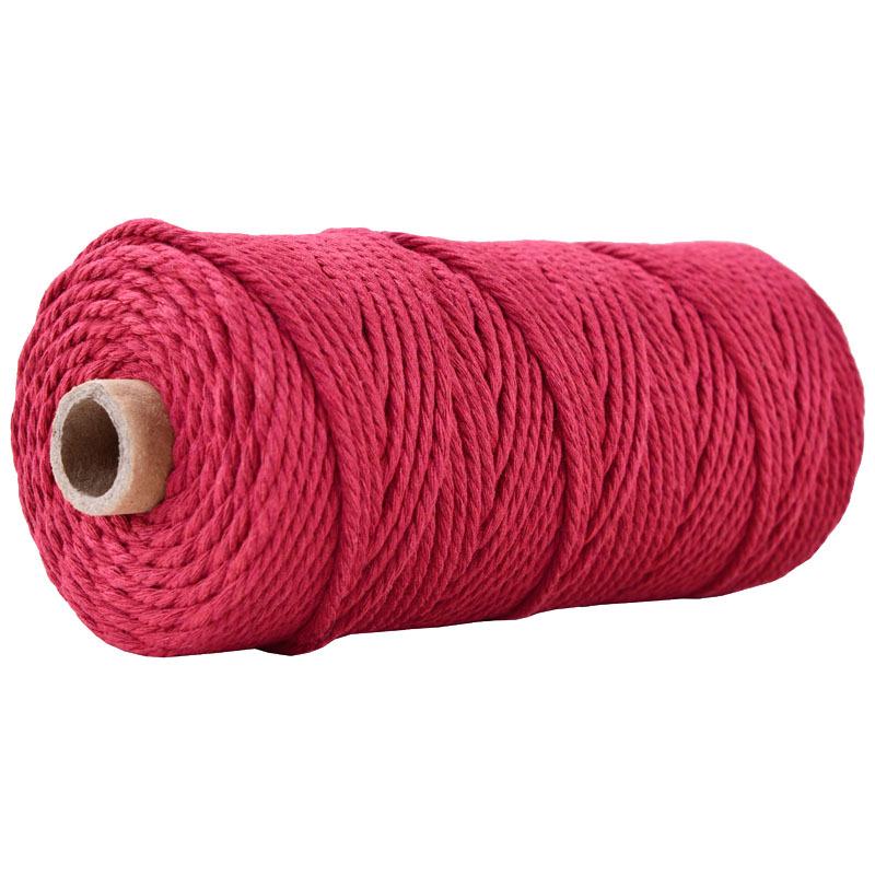 3mm Colored Cotton Rope for DIY Weaving, Tapestry, Binding, and Decorative Use