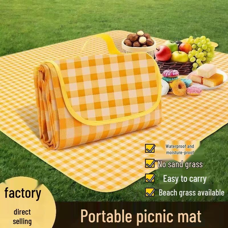 Tapis de pique-nique portable imperméable à carreaux: Épais et Imperméable, Essentiel pour le Camping et la Plage