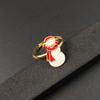 Trendy Christmas Cartoon Animal Finger Rings for Holiday Gifts